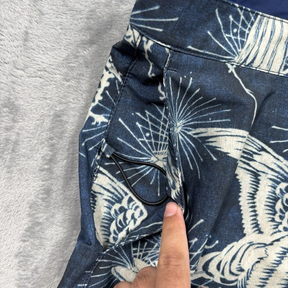 Polo Ralph Lauren Shorts Mens 38 Blue All Day Beach Bird Print Swim Trunks